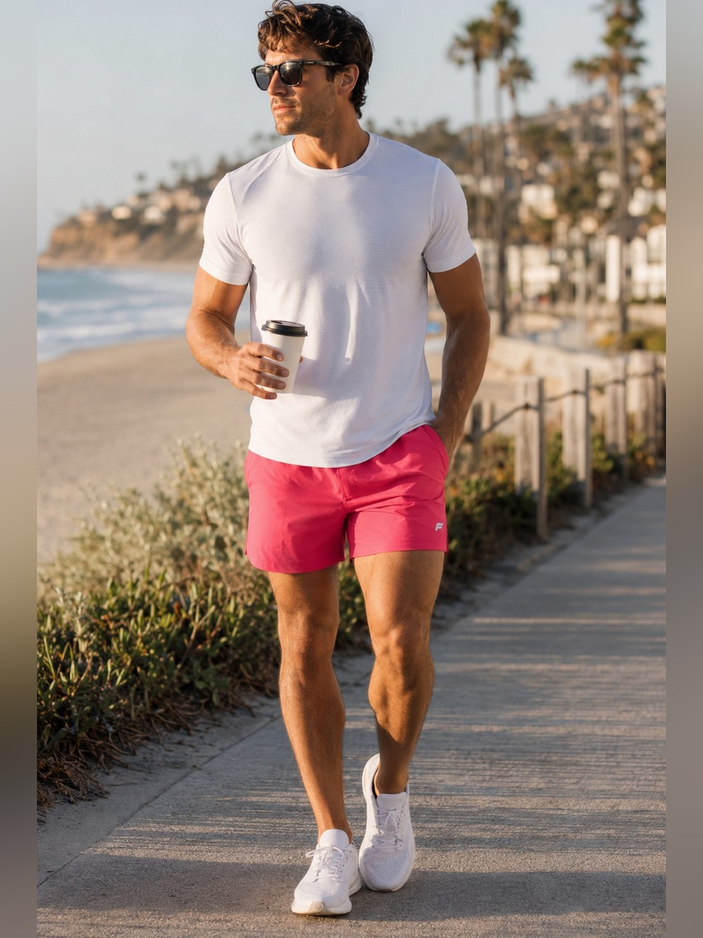 Fabletics The One 5” Short Unlined Mens XL Pink